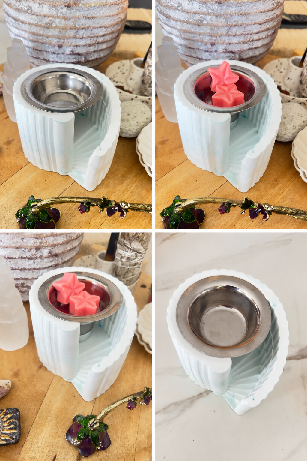 Quemador de esencias y wax melts hecho a mano - ESCALERA