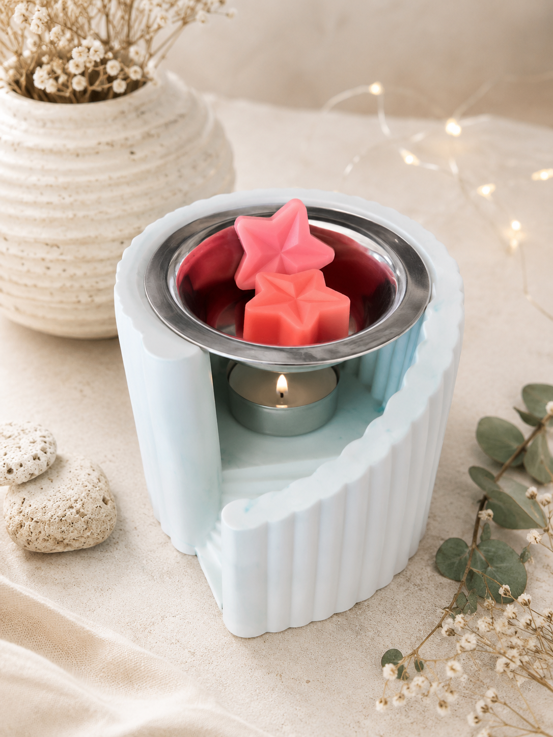 Quemador de esencias y wax melts hecho a mano - ESCALERA
