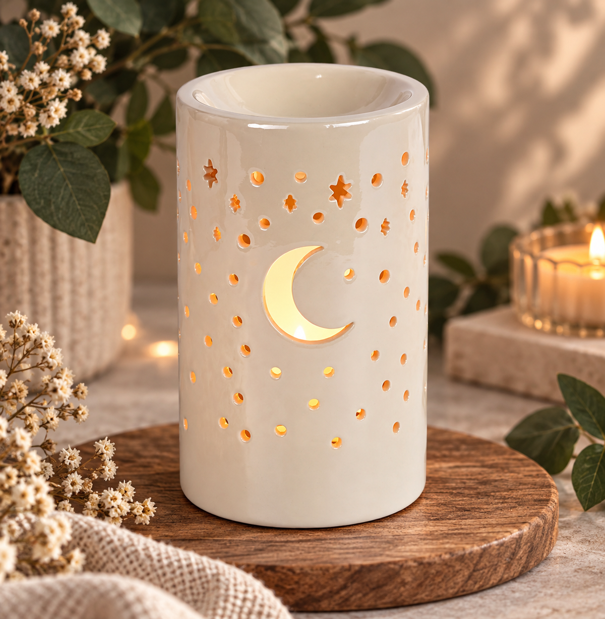 Quemador de Ceramica Luna Marfil