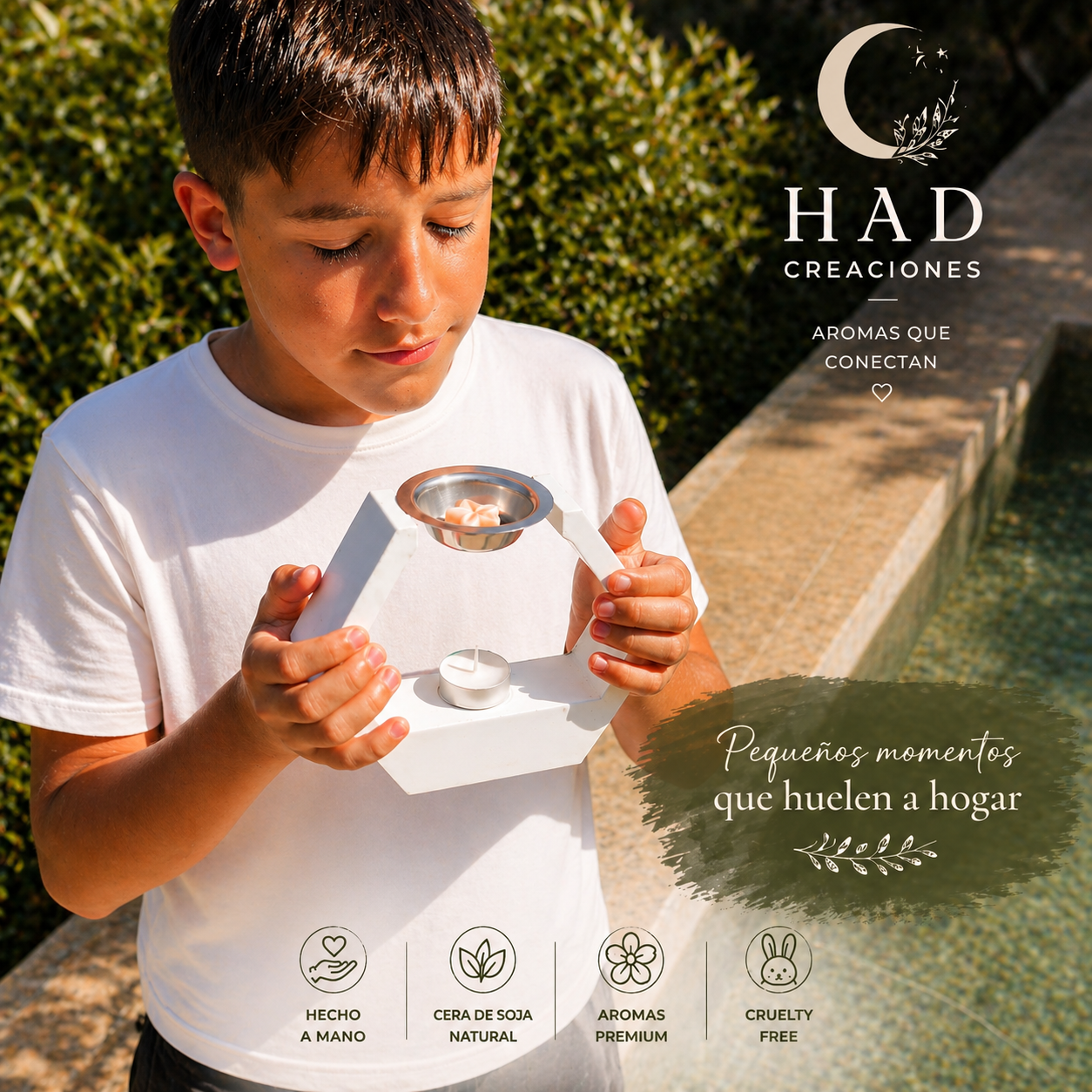Quemador de esencias y wax melts hecho a mano - HEXÁGONO ASTRAL